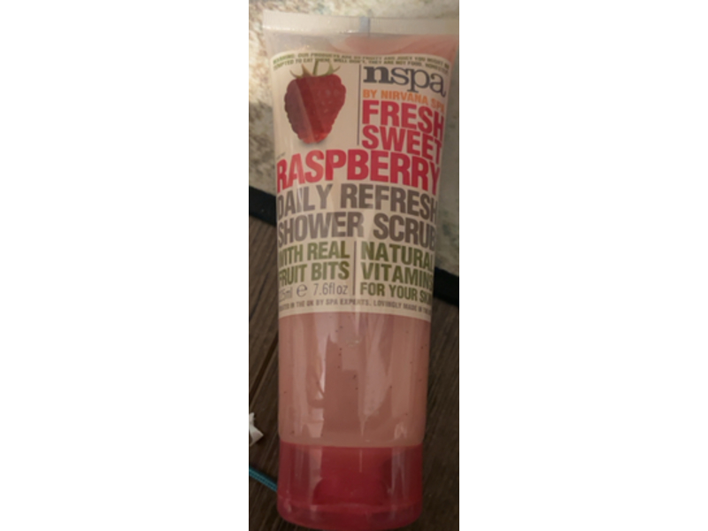 nspa Daily Refresh Shower Scrub, Fresh Sweet Raspberry, 7.6 fl oz/225 mL