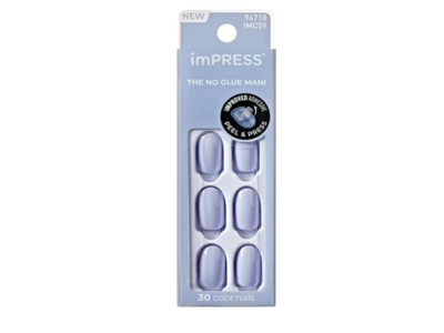 imPRESS Peel & Press Color Nails, The Answer Light Blue, Count 30 94718 IMC 59