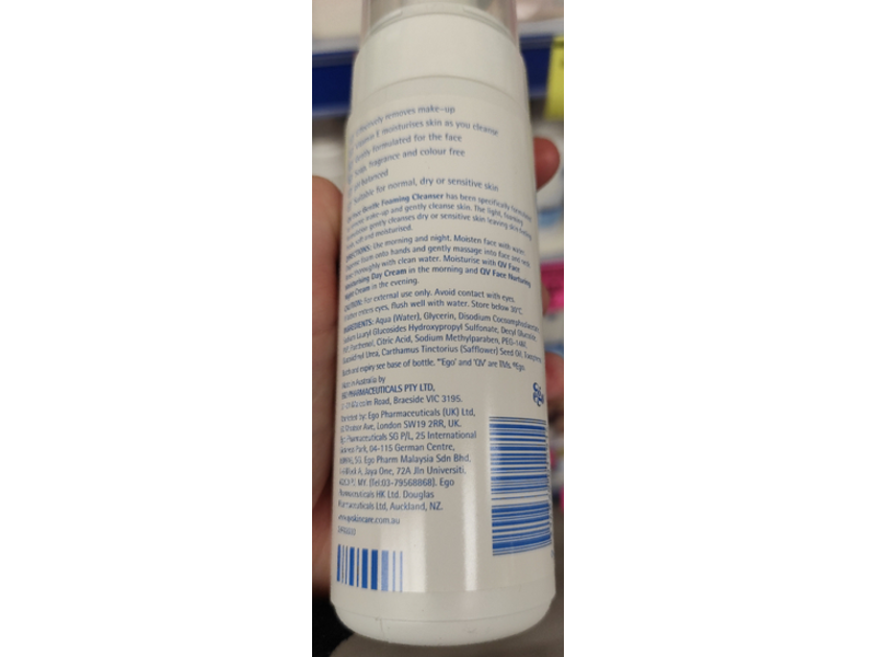 QV Face Gentle Foaming Cleanser,150 mL