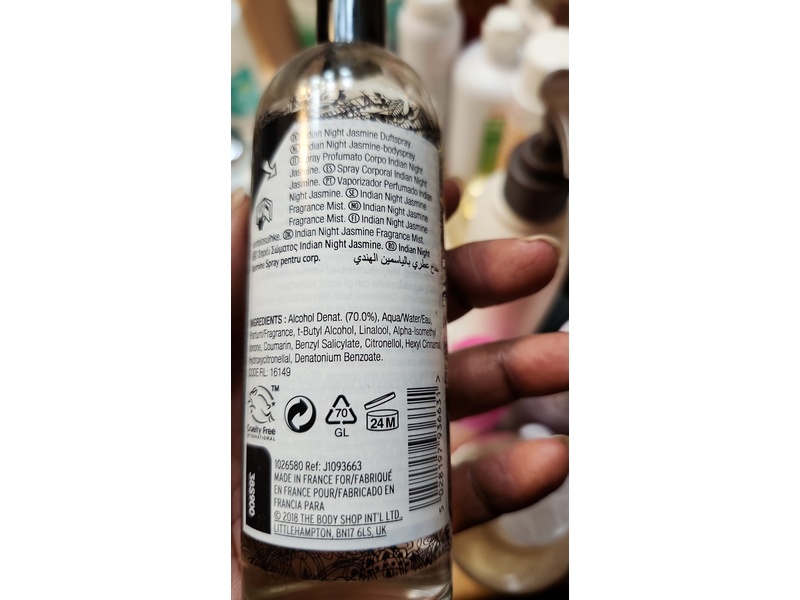 The Body Shop Fragrance Mist, Indian Night Jasmine, 3.3 fl oz/100 mL