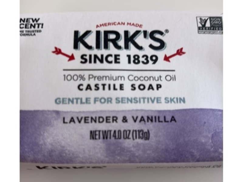 Kirk's Since 1839 Castile Soap, Lavender & Vanilla, 4 oz/113 g
