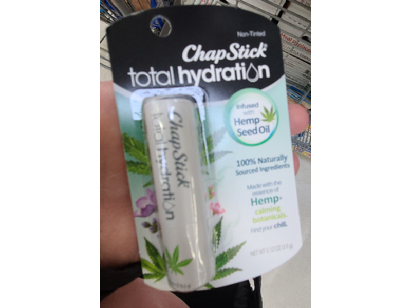 Chapstick Total Hydration Lip Balm, Hemp Seed Oil, Chill, 0.12 oz/3.5 g