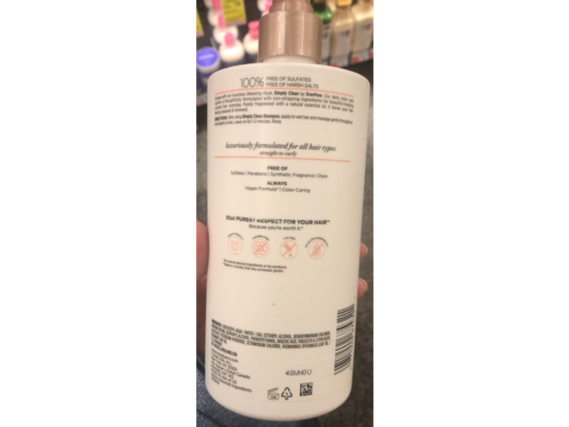 L'Oreal Paris EverPure Sulfate-Free Simply Clean Conditioner with Essential Oil, 23 fl oz
