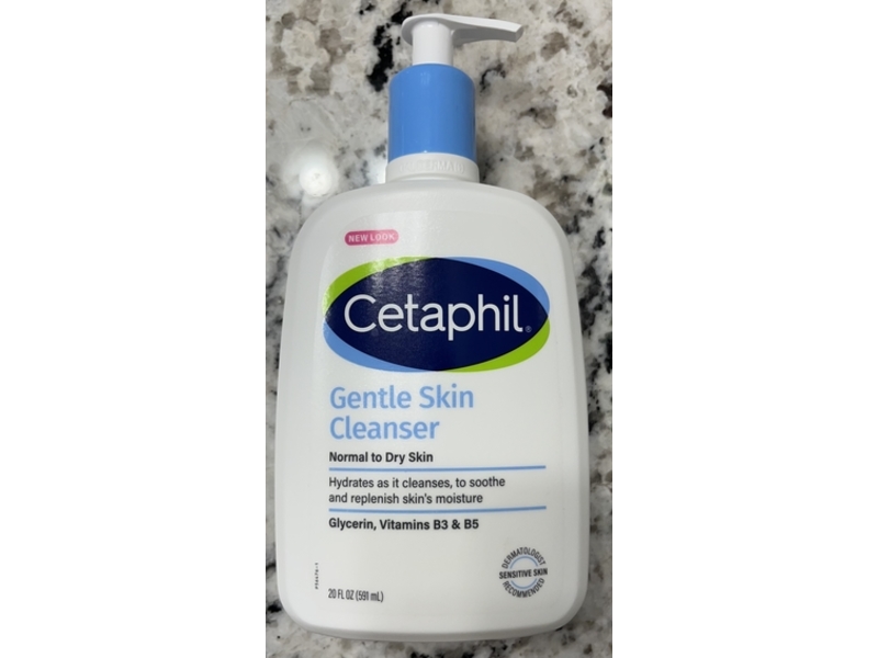 Cetaphil Gentle Cleanser, Glycerin + Vitamin B3 & B5, 20 fl oz/591 mL