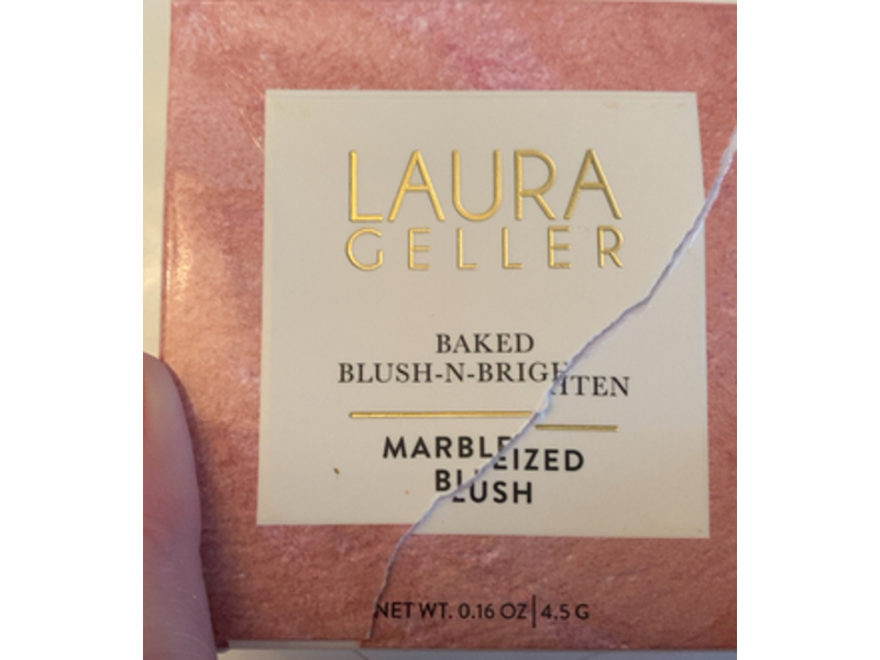 Laura Geller Baked Blush-n-Brighten Marbleized Blush, Ethereal Rose, 0.16 oz/4.5 g