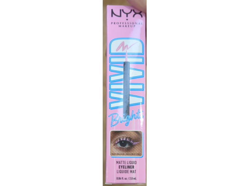 NYX Vivid Brights Liquid Liner, Sneaky Pink, 0.06 fl oz/2.0 mL