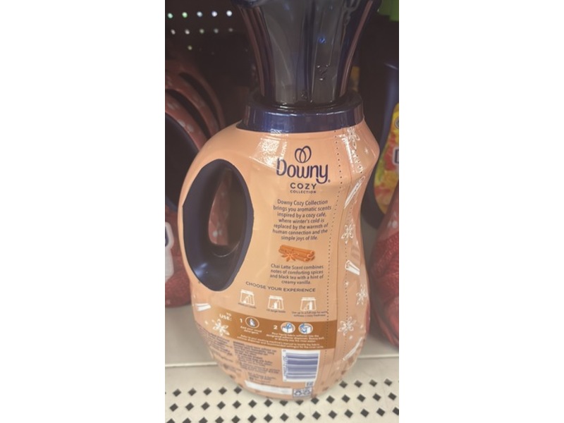 Downy Cozy Collection Fabric Softner, Chai Latte Scent, 57 Loads, 38 fl oz/1.34 L