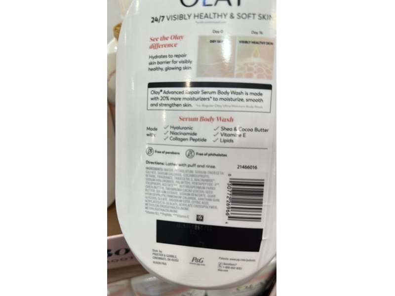 Olay Advanced Repair Serum Body Wash, Hyaluronic, Niacinamide, Collagen Peptide, 35 fl oz/1.03 L