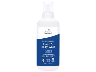 Earth Mama Hand & Body Wash, Wild Peppermint, 34 fl oz/1 L