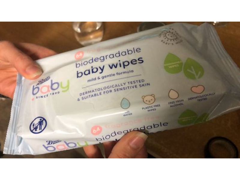 Boots Baby Biodegradable Baby Wipes, 64 Count