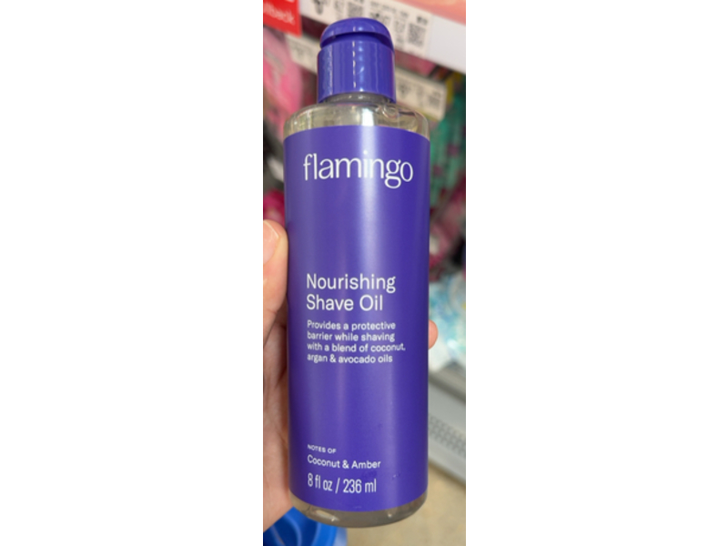 Flamingo Nourishing Shave Oil, Coconut & Amber, 8 fl oz/236 mL