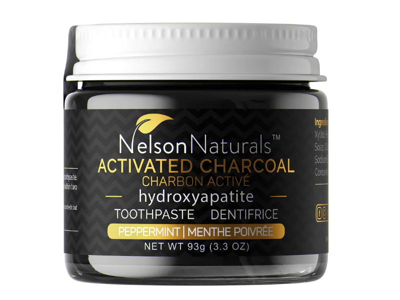 Nelson Naturals Activated Charcoal Toothpaste, Peppermint, 3.3 oz/93 g