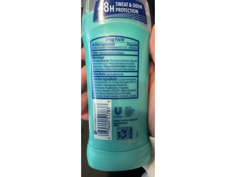 Degree Ultra Fresh Shower Clean Antiperspirant Deodorant, 2.6 oz/74 g