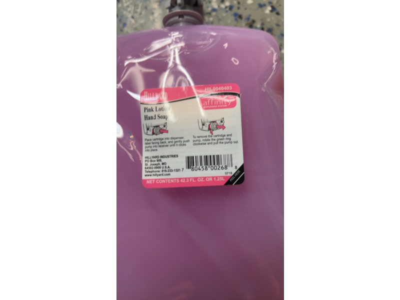 Hillyard Affinity Pink Lotion Liquid Soap, 42.3 fl oz/125 L