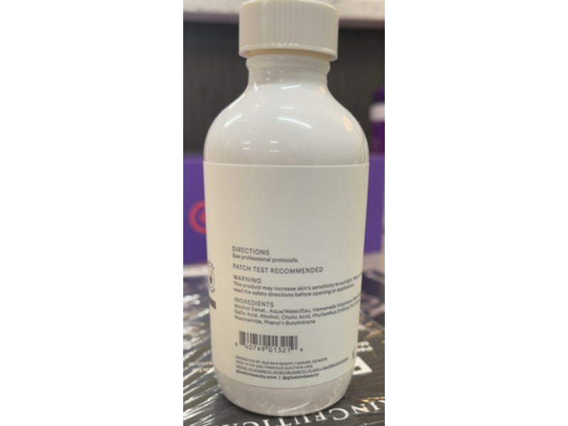 Glo Skin Beauty Peel Prep, Citric Acid, Witch Hazel & Gallic Acid, 4 fl oz/118 mL