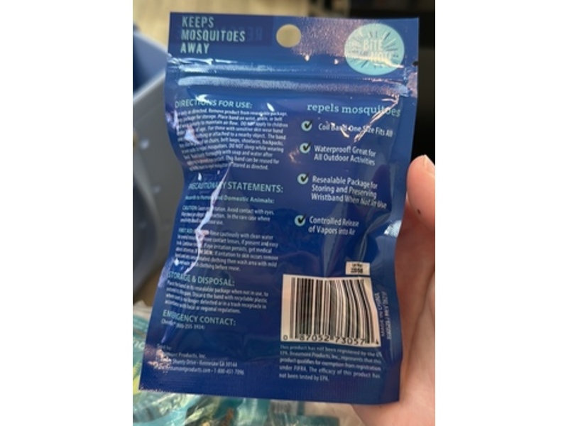 Bite Me Not Mosquito Coil Wristbands, 0.64 oz/18 g, Count 4