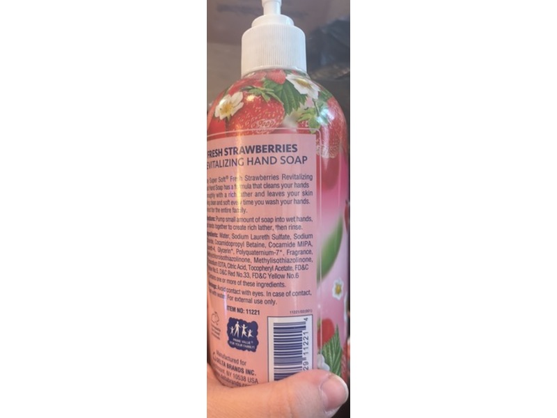 Lucky Super Soft Revitalizing Hand Soap, Fresh Strawberries, 13 fl oz/384 mL