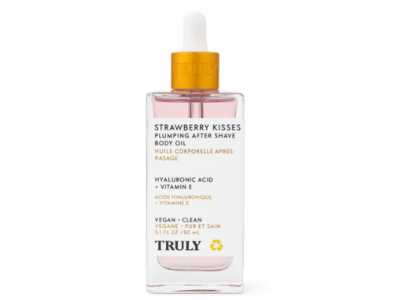 Truly Plumping Aftershave Body Oil, Strawberry Kisses, 3.1 fl oz/90 mL