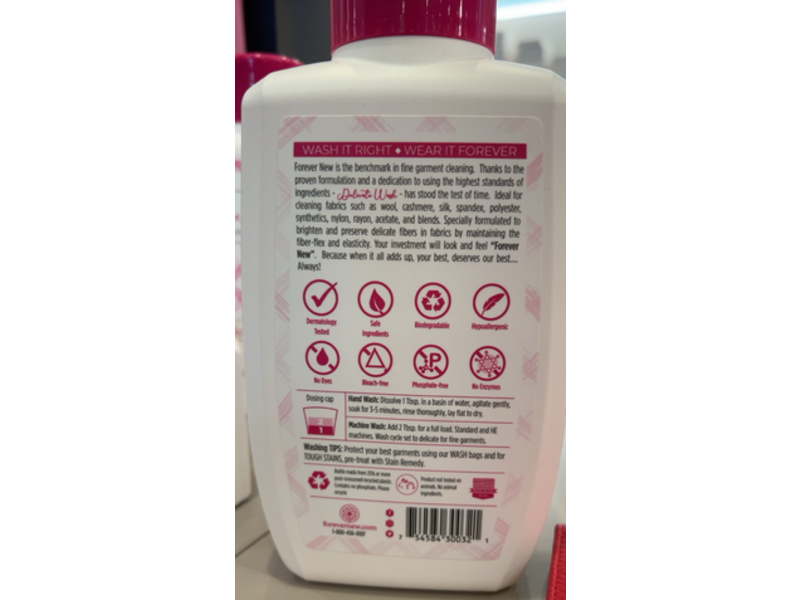 Forever New Liquid Fabric Care Wash, Original Scent, 4 fl oz/118 mL