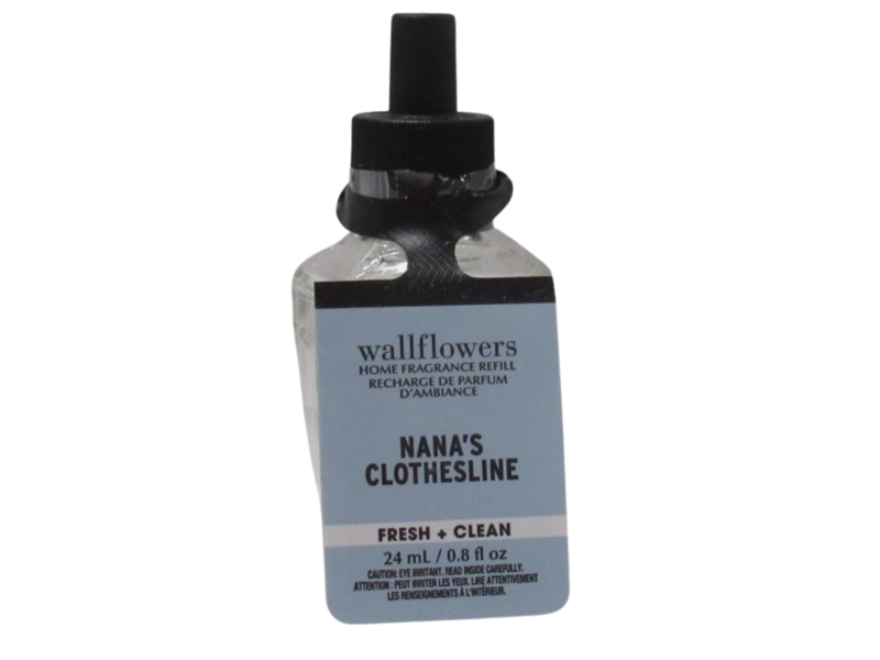 Bath & Body Works Wallflower Home Fragrance Refill, Nana's Clothesline, 0.8 fl oz24 mL