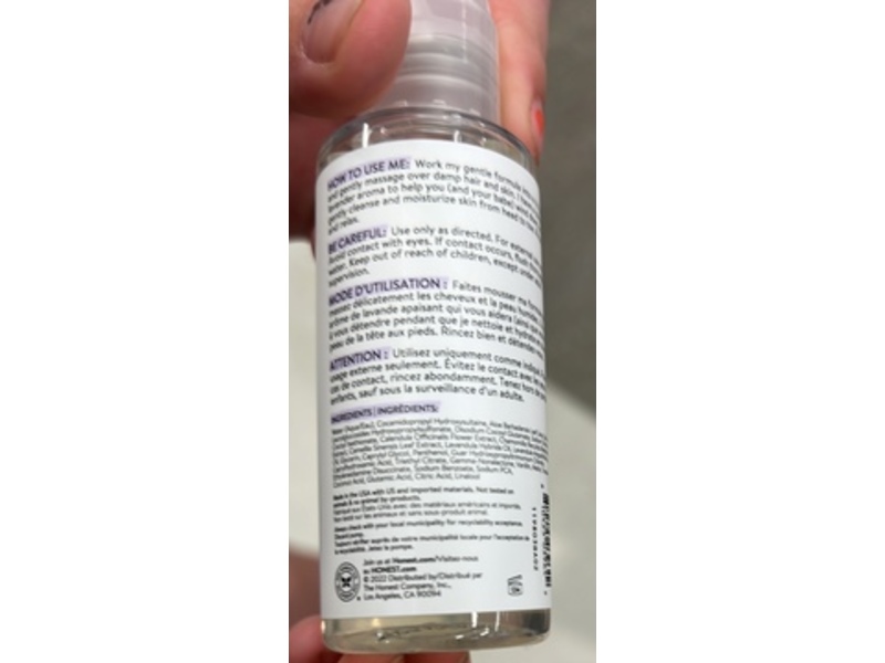 Honest Calm Shampoo + Body Wash, Lavender, 2.0 fl oz/59 mL