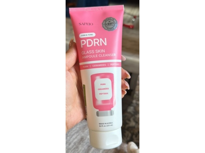 Sapeio PDRN Glass Skin Ampoule Cleanser, Firm & Tone, 8 fl oz/237 mL