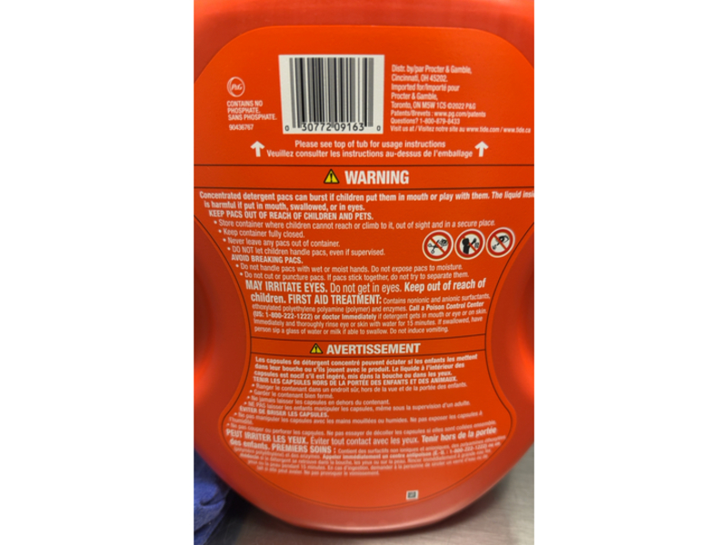 Tide Power Hygienic Clean Detergent Pods, Original, 76 oz/2.17 kg, 45 Pacs