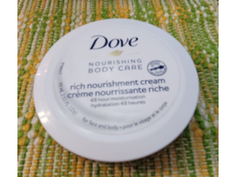 Dove Nourishing Body Cream, 2.53 fl oz/75 mL