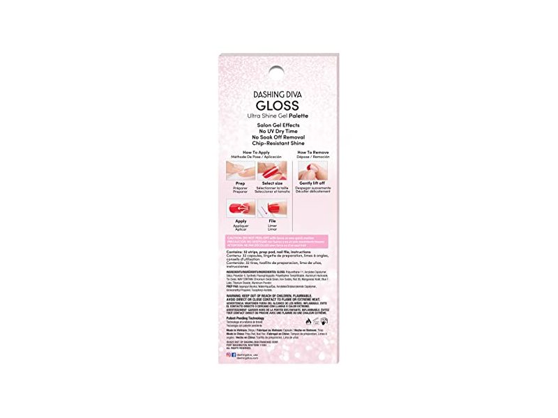 Dashing Diva Gloss Ultra Shine Gel Palette, Santa's Helper, 32 Count