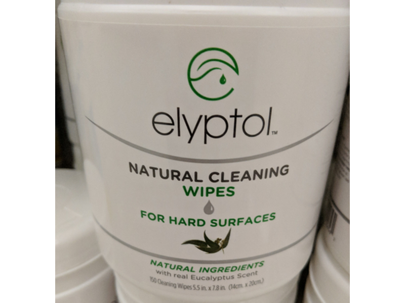 Elyptol Natural Cleaning Wipes For Hard Surfaces, 150 Cleaning Wipes
