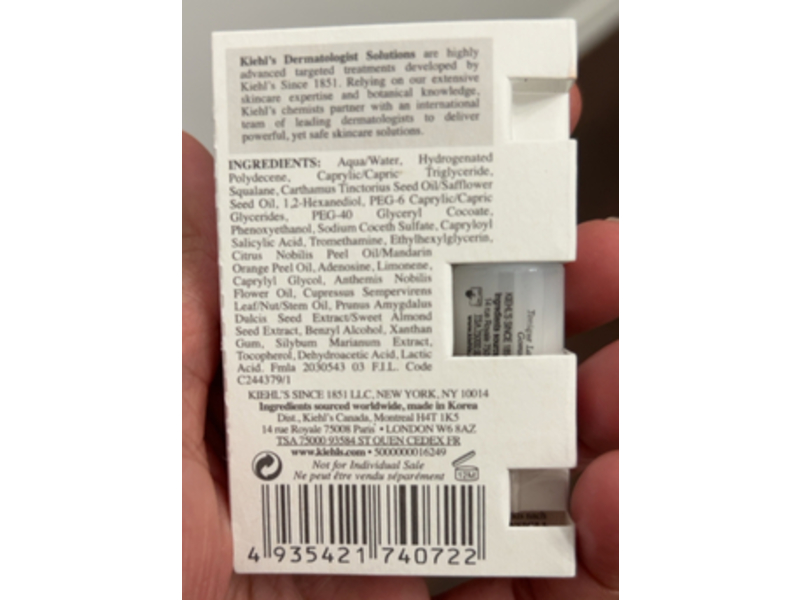 Kiehl's Daily Refining Milk-Peel Toner, 0.14 fl oz/4 mL