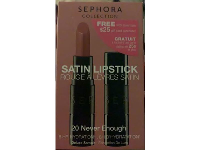 Sephora Collection Satin Lipstick, 20 Never Enough, 0.035 oz/1 g
