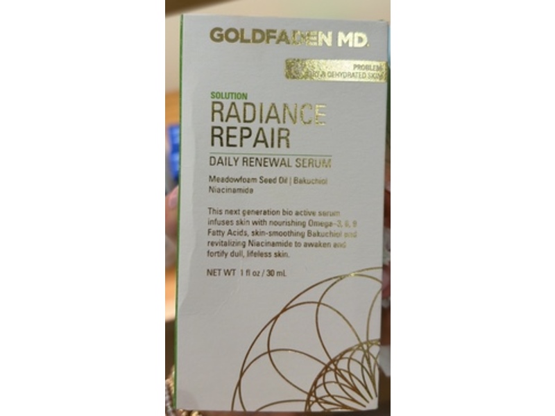Goldfaden MD Radiance Repair Daily Renewal Serum, Meadowfoam Seed Oil, Bakuchiol, Niacinamide, 1 fl oz/30 mL