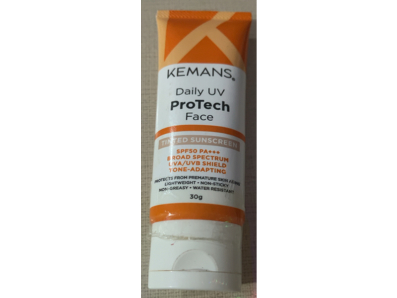 Kemans Daily UV ProTech Face Tinted Sunscreen, SPF 50, 30 g