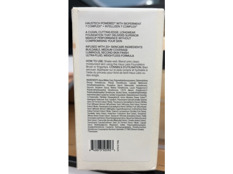 Haus Labs By Lady Gaga Triclone Skin Tech Foundation, 000 Fair, 1 fl oz/30 mL
