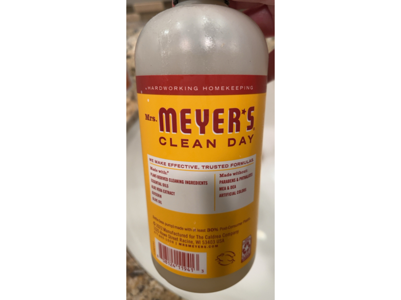 Mrs. Meyer's Clean Day Hand Soap, Clementine Scent, 16 fl oz/473 mL
