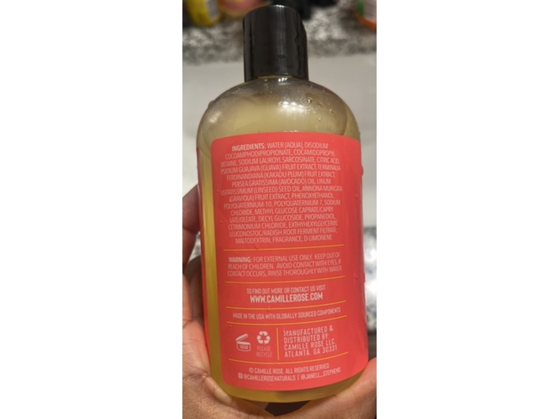 Camille Rose Detangling Shampoo, Guava Slip, 12 fl oz/355 mL