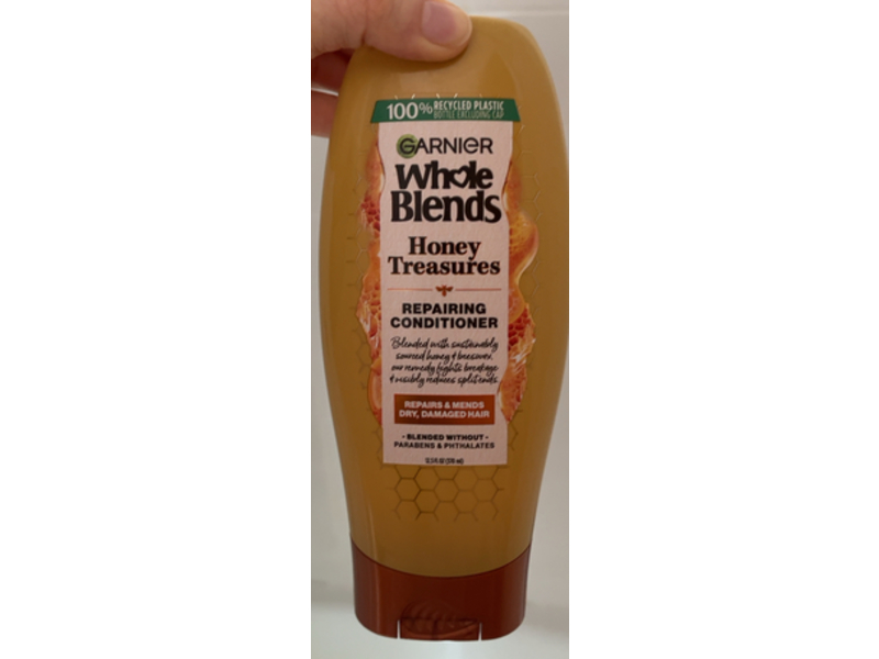 Garnier Whole Blends Honey Treasures Repairing Conditioner, 12.5 fl oz/370 mL