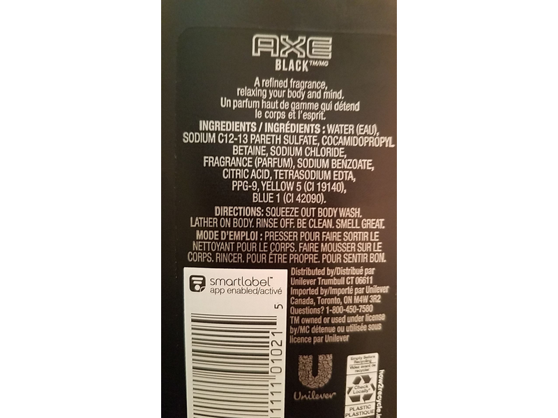 Axe Black Body Wash, Clean + Chilled, Frozen Pear & Cedarwood Scent, 24 fl oz/710 mL