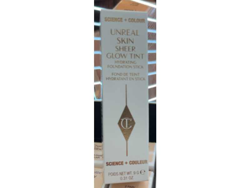 Charlotte Tilbury Unreal Skin Sheer Glow Tint Hydrating Foundation Stick, 3 Fair, 0.31 oz/9 g