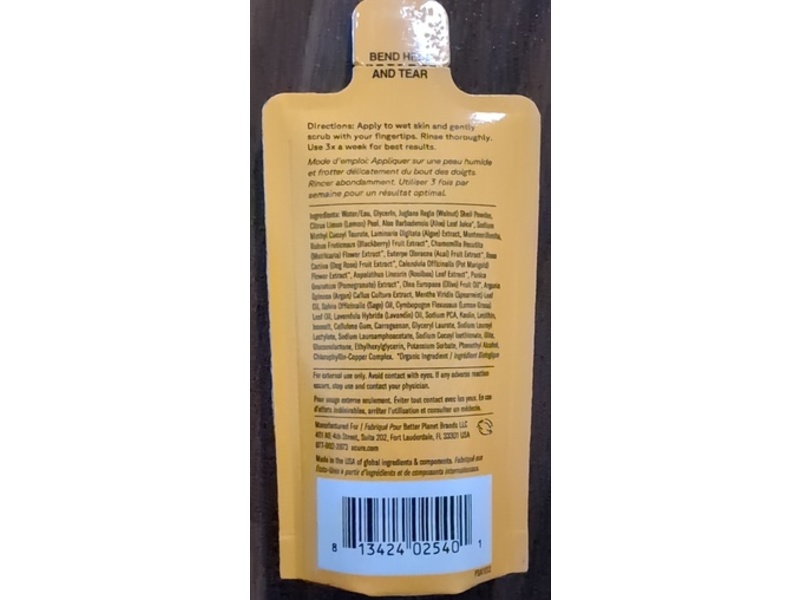 Acure Brightening Facial Scrub, 1 fl oz/30 mL