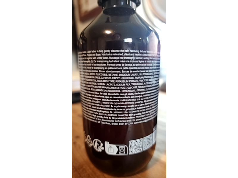 Grown Alchemist Hydra-Restore Shampoo, Rose + Pepper & Sage, 10.1 fl oz/300 mL