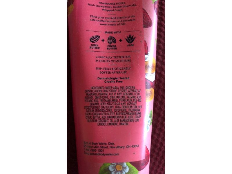 Bath and Body Works Ultra Shea Body Cream, Strawberry Pound Cake, 8 oz/226 g
