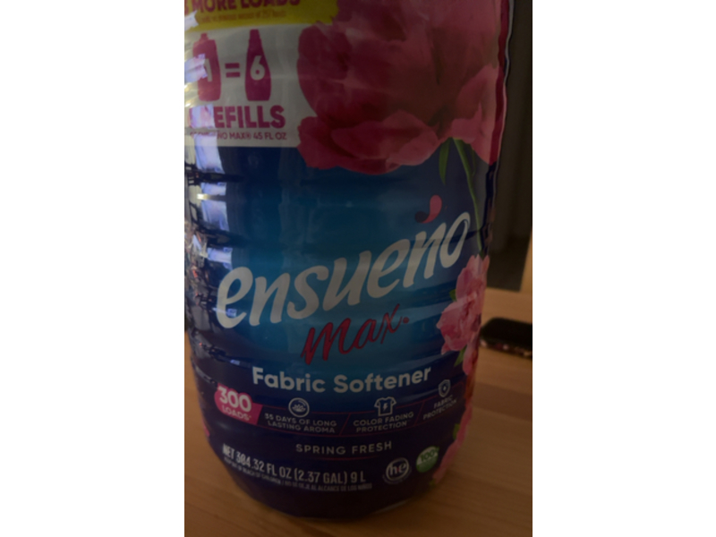 Ensueno Max Fabric Softener, Spring Fresh, 305.32 fl oz/9 L