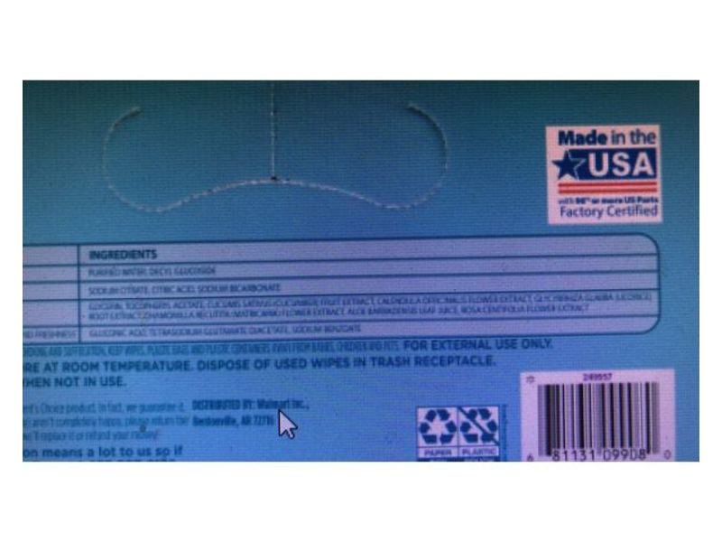 Parent's Choice Gentle Clean Baby Wipes, Fragrance Free, 800 Wipes