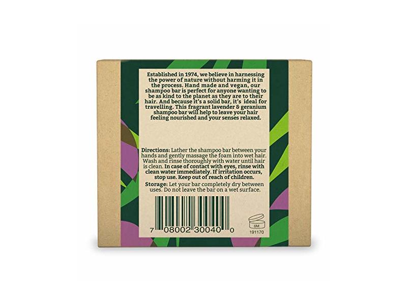 Faith in Nature Shampoo Bar, Natural Lavender & Geranium