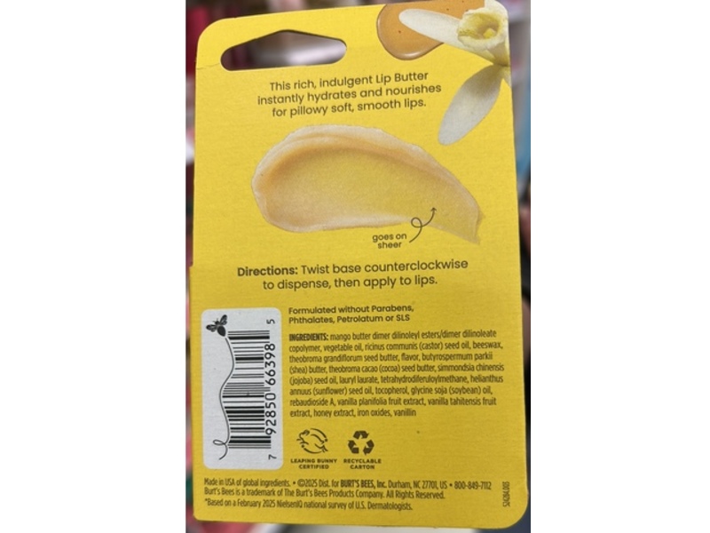 Burt's Bees Lip Butter, Vanilla Honey, 0.5 oz/14.17 g