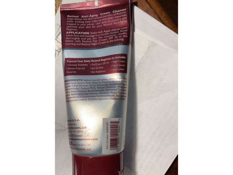 Retinol Anti-aging Cream Cleanser, 5 fl oz/150 mL