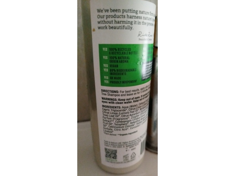 Faith In Nature Conditioner, Lemon And Tea Tree, 13.5 fl oz/400 mL