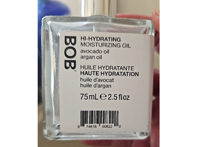 Bob Hi-Hydrating Moisturizing Oil, Avocado Oil & Argan Oil, 2.5 fl oz/75 mL